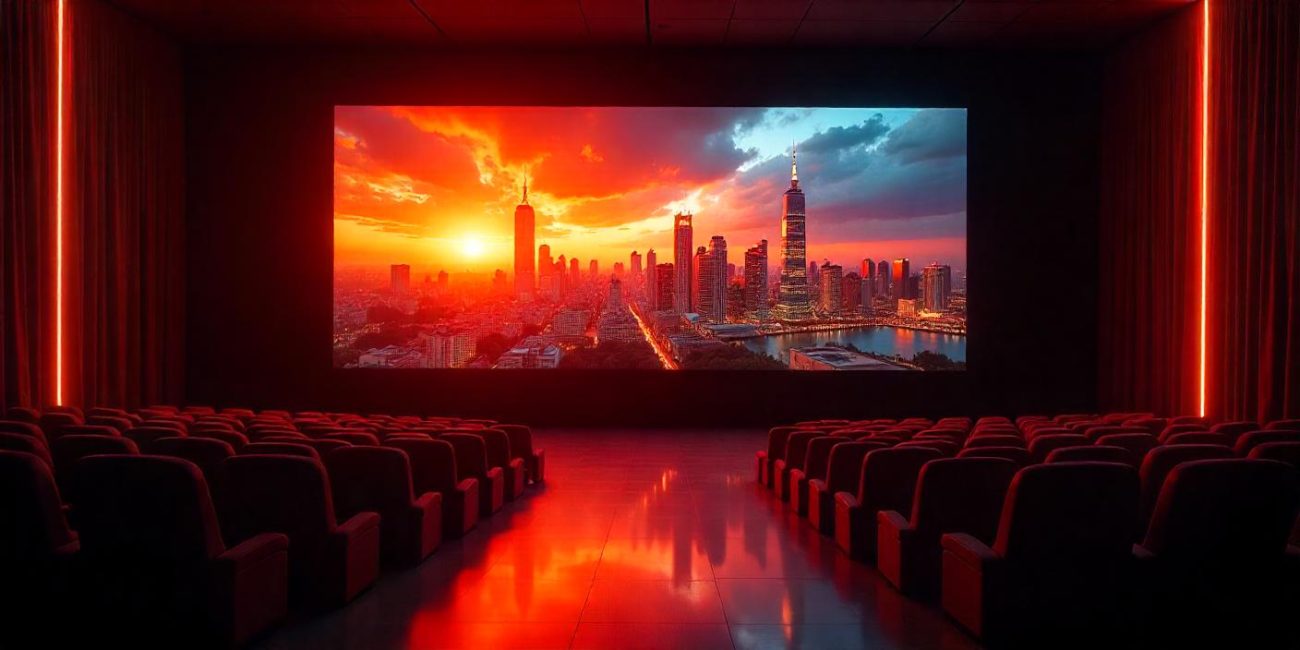 Schermi di proiezione e fondali per cinema, teatri e televisione