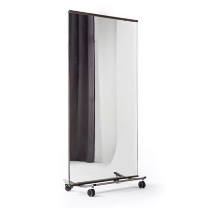 Specchio per danza mobile professionale Billy 180x100 cm con ruote e freni