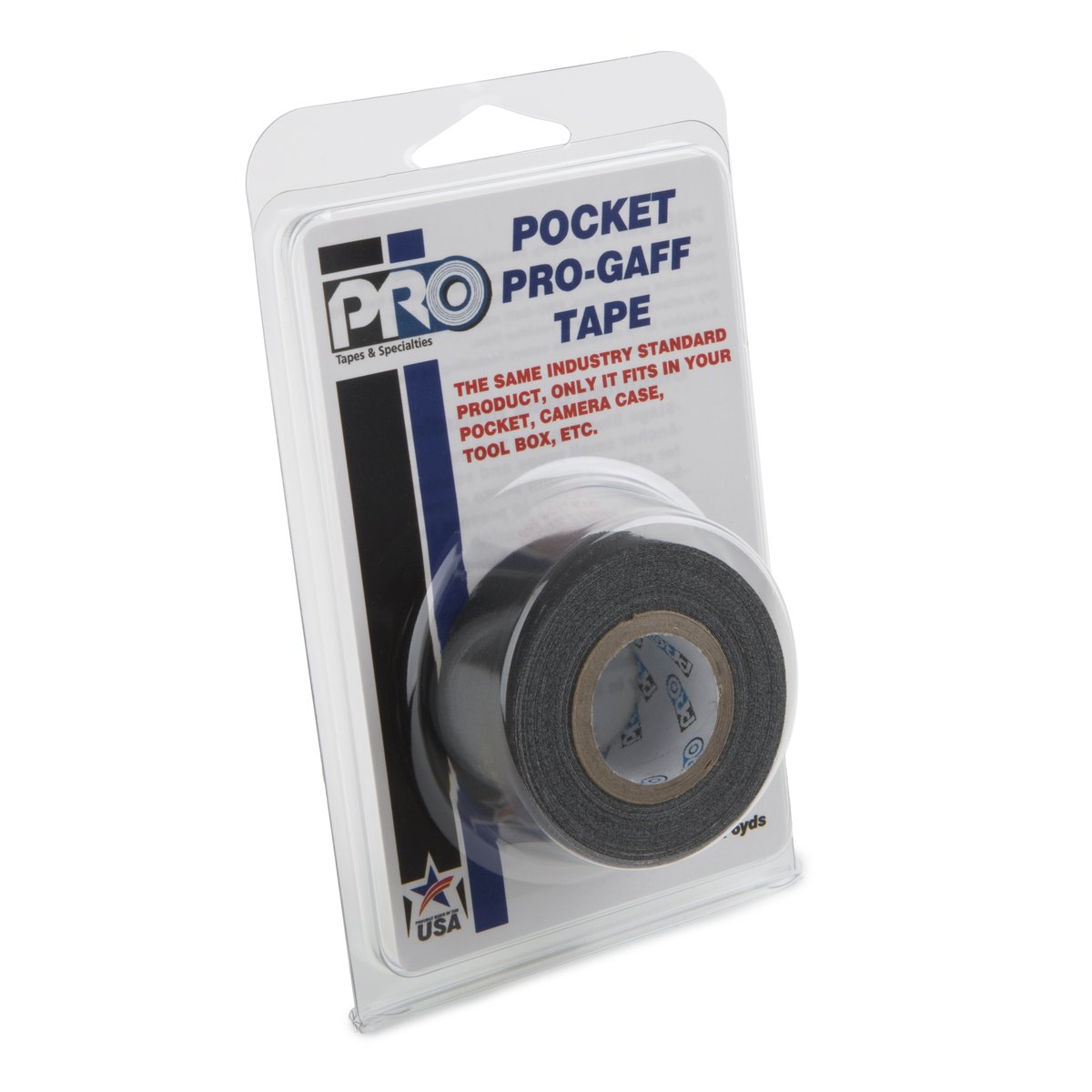 Mini rotolo gaffer ProTapes Pro-Pocket nero Mini rotolo tascabile di nastro gaffer ProTapes Pro-Pocket colore nero